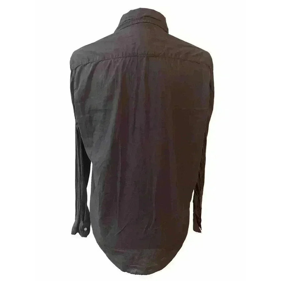 Frank & Eileen EILEEN Poplin Button Down Shirt XS Long-Sleeve Cotton Navy Blue - Picture 3 of 8